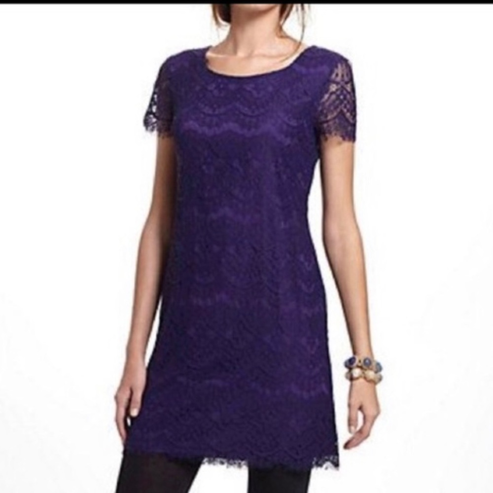 Anthropologie Purple Lace Dress size XS